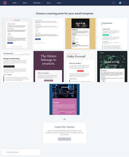 ConvertKit's email templates