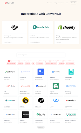 ConvertKit's integrations